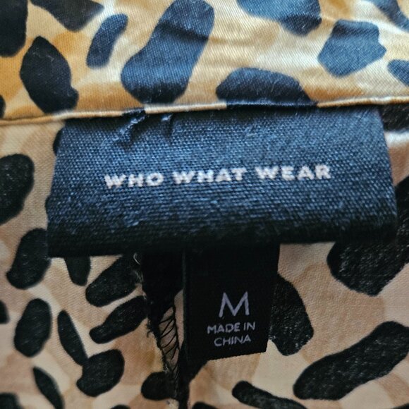 Cheetah Print Shirtdress Medium - Picture 6 of 9